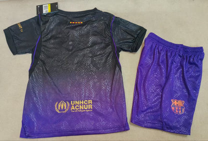 Barcelona 26/27 Kids Away Black&Purple kit