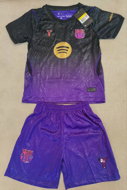 Barcelona 26/27 Kids Away Black&Purple kit