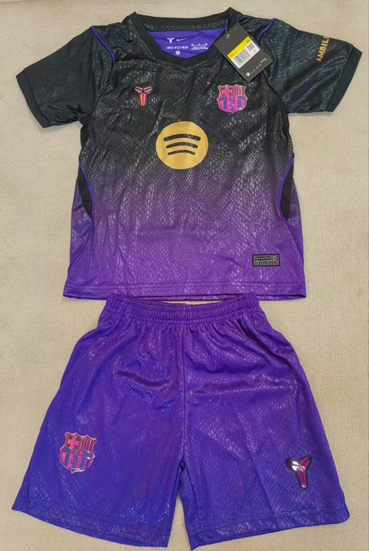 Barcelona 26/27 Kids Away Black&Purple kit