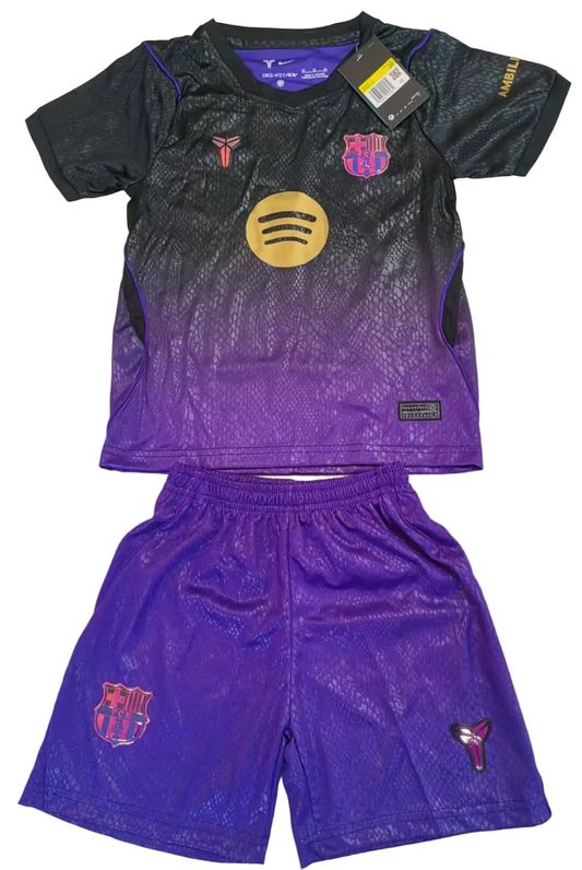 Barcelona 26/27 Kids Away Black&Purple kit