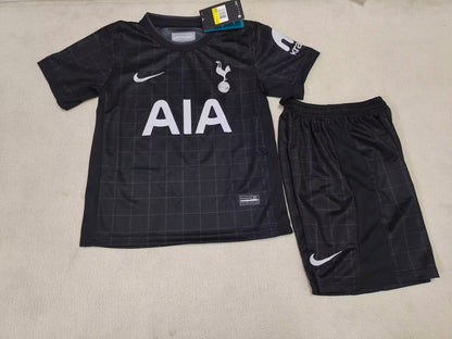 Tottenham Hotspurs 25/26 Kids Away Black kit
