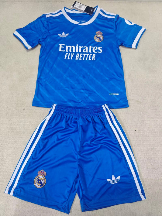 Real Madrid 25/26 kids blue kit