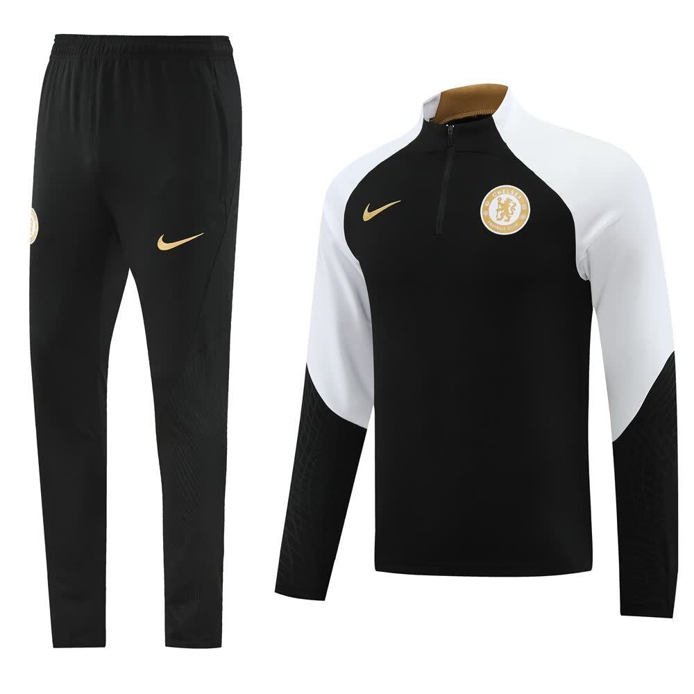 Chelsea Black,White&Gold Training Kit – Top & Pants